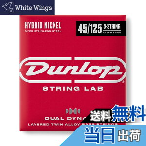 �y���������zJim Dunlop�i�W�� �_�����b�v�j�n�C�u���b�h �x�[�X�� Dual DynamicLayered Twin Alloy Hybrid Wound Nickel Bass Strings �F�FRed�A�T�C�Y�F45-125 GAUGE