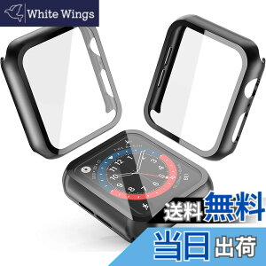 �y���������zSmilelane�y2�z�Ή� Apple Watch Series 4/5/6/SE/7/8/9/10 �p �P�[�X, PC�f�� ��̌^ �K���X�P�[�X Series 4/5/6/SE/7/8/9/10 �ی�J�o�[ �F�F�u���b�N�A�T�C�Y�F45mm