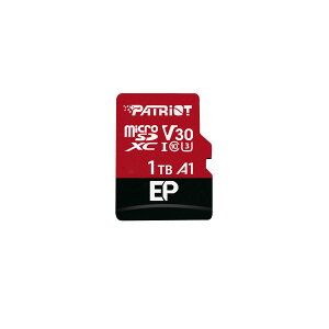 �y���������zPatriot EP Series Micro SDXC V30 A1 UHS-I U3 4K UHD Memory Card Parent �F�FRed/Black�A�T�C�Y�F1TB