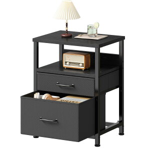 �y���������zYeTom �T�C�h�e�[�u�� 2�����o���t�� SNJ100 �F�F�u���b�N�A�T�C�Y�F40cm x 29.8cm x 53.5cm