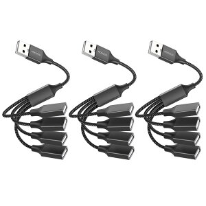�y���������zMOGOOD USB�����4-in-1 USB�P�[�u���AUSB�g���AUSB�n�uUSB����USB�A�_�v�^�A�}���`�\�P�b�gUSB�����AUSB����4 USB�}�U�[�P�[�u���ϊ���}���`USB�|�[�gUSB�d���������APC/�m�[�g�p�\�R��