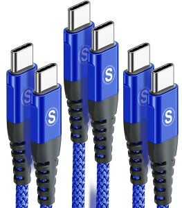 �y���������zUSB Type C to Type C �P�[�u�� �y3�{�Z�b�g PD�Ή� 60W�}���[�d�z iPhone 17/iPhone 16/iPhone15 Pro Max,iPhone15Plus,iPad Pro/Air/mini6,MacBookPixel��Type-c�@��Ή� �F�F���A�T�C�Y�F1m+2m+3m