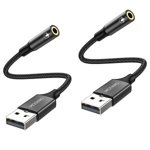 �y���������zMOSWAG USB����3.5 mm�W���b�N�I�[�f�B�I�A�_�v�^�ATRRS�l�Ƀ}�C�N�t��USB����⏕�P�[�u���AUSB����C���z���⏕�A�_�v�^���T�|�[�g���APC PS 4 PS 5�ȂǂɓK���Ă��� �F�F�_�[�N�u��