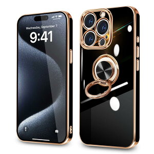 �y���������ziPhone 16e �P�[�X �����O�t�� �ϏՌ� �A�C�t�H��16e �����O �J�o�[ 360°��] �X�^���h�@�\ TPU �ԍڃz���_�[�Ή� 6.1�C���` �����Y�ی� �X�g���b�v�z�[���t�� �F�F�u���b�N�A�T�C�Y