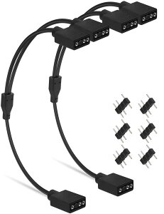 �y���������zupHere ARGB�t�@���p�d���P�[�u�� �A�h���T�u��LED�p5V3�s��ARGB�w�b�_�[�R�l�N�^ RGB�t�@����LED�e�[�v���ݗp