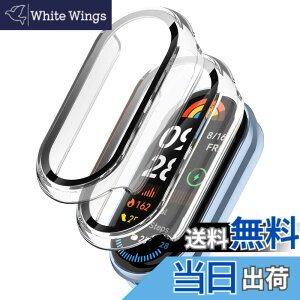 �y���������zSeltureone �y2�zXiaomi smart band 8�p�ی�P�[�X PC�t���[��+�����K���X�t�B���� ��̉� �������� �ϏՌ��� �[�d�\���t���[�J�o�[ �F�F�N���A+�N���A�A�T�C�Y�FMI BAND 9