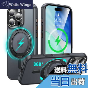 �y���������ziPhone 16 Pro �p �P�[�X Magsafe�Ή� �A�C�t�H��16�v�� �J�o�[ 360°��]�X�^���h Uovon �X�}�z�P�[�X �A�C�z�� 16pro �g�уP�[�X ���C�����X�[�d �ԍڃz���_�[ �Ή� �X�g���b�v���t�� ��