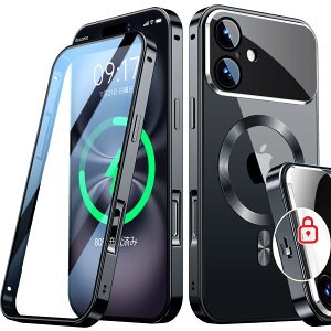 �y���������zRosycover�y�V�����̈�̌^�����Y�E���J�j�J�����b�N�ziPhone �p�� �P�[�X Magsafe�Ή� [360°�S�ʕی�E���ʋ����K���X] �F�F�u���b�N�A�T�C�Y�FiPhone 16 Plus �p