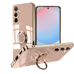 �y���������zLuFiYa �P�[�X �����O�t�� �J�o�[ TPU�f�� �X�^���h�@ �X�}�z�P�[�X �y�� �ϏՌ� ���� �C�菝�h�~ �����h�~ �ԍڃz���_�[ 360°��] �P�[�X �F�F�s���N�A�T�C�Y�FSamsung Galaxy S24 FE