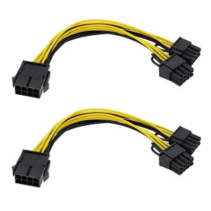 �y���������zPopolier GPU VGA PCIe 8�s�����X����f���A��2X8�s���i6 + 2�j�d���P�[�u�� 30cm �X�v���b�^PCI Express �O���t�B�b�N�J�[�h�R�l�N�^ PC �d���P�[�u�� �O���t�B�b�N�J�[�h�p���C���[CPU����