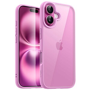 �y���������zJETech iPhone 16 Plus 6.7�C���`�p �P�[�X �ϏՌ��X�}�z�o���p�[�J�o�[ �\���b�h�J���[ �}�b�gTPU�t���[�� �����h�~ �N���A�o�b�N �F�F�s���N