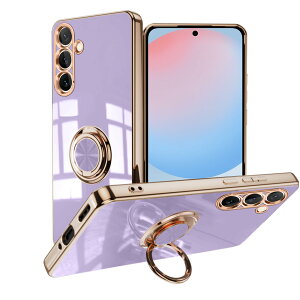 �y���������zLuFiYa �P�[�X �����O�t�� �J�o�[ TPU�f�� �X�^���h�@ �X�}�z�P�[�X �y�� �ϏՌ� ���� �C�菝�h�~ �����h�~ �ԍڃz���_�[ 360°��] �P�[�X �F�F���A�T�C�Y�FSamsung Galaxy S24 FE