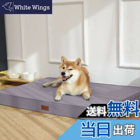 【送料無料】EMME 贅沢な犬 ベッド 防水全週ウレタンペットクッション掃除しやすい ペットソファー ペットベッド 洗える 中綿無し 高反発 高齢犬 子犬 猫 多頭飼い 取り外せるカバー 滑り止め オールシーズン ペット用ベッド小型犬 中 色：パープル（長方形）、サイズ：M