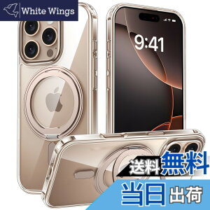 �y���������ziPhone 16 Pro �p �P�[�X Magsafe�Ή� �A�C�t�H��16�v�� �J�o�[ 360°��]�X�^���h Uovon �X�}�z�P�[�X �A�C�z�� 16pro �g�уP�[�X ���C�����X�[�d �ԍڃz���_�[ �Ή� �X�g���b�v���t�� ��