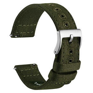 �y���������z[WOCCI] ���v�x���g �L�����o�X 18mm 19mm 20mm 22mm 24mm �r���v�o���h �h�z���ւ��x���g Quick Release �F�F�A�[�~�[�O���[��/�V���o�[�o�b�N���A�T�C�Y�F20mm