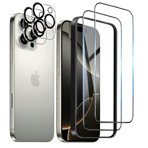 �y���������z�K���X�t�B���� iPhone 16 �p �����ߗ� 9H ��U�h�~ �C�A�h�~ �S�ʕی� 6.1�C���` �g�ѓd�b�p �t�B���� �K�C�h�g�t�� �F�FHD-�����ׁA�T�C�Y�FiPhone 16Pro