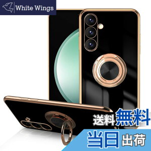 �y���������zLuFiYa �P�[�X �����O�t�� �J�o�[ TPU�f�� �X�^���h�@ �X�}�z�P�[�X �y�� �ϏՌ� ���� �C�菝�h�~ �����h�~ �ԍڃz���_�[ 360°��] �P�[�X �F�F�u���b�N�A�T�C�Y�FSamsung Galaxy S23 FE
