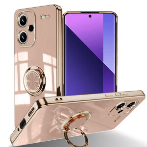 �y���������zLuFiYa �P�[�X �����O�t�� �J�o�[ TPU�f�� �X�^���h�@ �X�}�z�P�[�X �y�� �ϏՌ� ���� �C�菝�h�~ �����h�~ �ԍڃz���_�[ 360°��] �P�[�X �F�F�s���N�A�T�C�Y�FXiaomi Redmi Note 13 Pro+ 