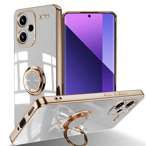 �y���������zLuFiYa �P�[�X �����O�t�� �J�o�[ TPU�f�� �X�^���h�@ �X�}�z�P�[�X �y�� �ϏՌ� ���� �C�菝�h�~ �����h�~ �ԍڃz���_�[ 360°��] �P�[�X �F�F�z���C�g�A�T�C�Y�FXiaomi Redmi Note 13 Pr