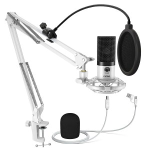 �y���������zFIFINE USB�}�C�N�Z�b�g �R���f���T�[�}�C�N �Q�[�~���O �P��w���� �A�[���X�^���h�t�� �|�b�v�K�[�h�t�� �z�M�p �^�� �Q�[�~���O ���C�u�z�M �Q�[������ �ݑ�Ζ� Windows/Mac/PS4/PS