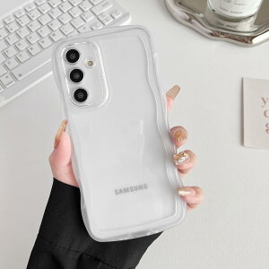 �y���������zZTOFERA Clear Wave Frame Case for Samsung �F�F�����A�T�C�Y�FSamsung S25�p