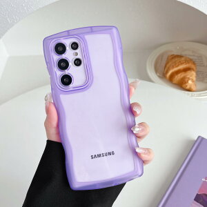 �y���������zZTOFERA Clear Wave Frame Case for Samsung �F�F���A�T�C�Y�FSamsung S25 Ultra�p