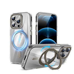 �y���������zMagSafe�Ή��P�[�X 360°���R��]�X�^���h �ϏՌ��� �����O�t�� ���G��ǂ� �S�ʕی� �h�o �F�F����+�f�U�[�g�`�^�j�E���A�T�C�Y�FiPhone 12/12Pro �p