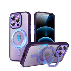 �y���������zMagSafe�Ή��P�[�X 360°���R��]�X�^���h �ϏՌ��� �����O�t�� ���G��ǂ� �S�ʕی� �h�o �F�F�p�[�v���A�T�C�Y�FiPhone 12/12Pro �p