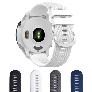 �y���������zAoouik GARMIN�p �K�[�~�� Forerunner 255 �x���g �o���h 22mm �V���R����4�F (�u���b�N) �F�F�z���C�g