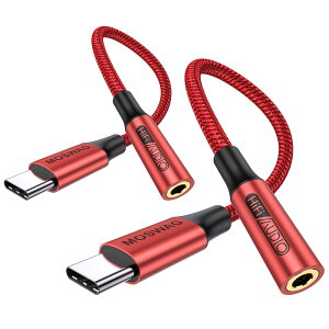 �y���������zMOSWAG USB Type C����3.5 mm�C���z���W���b�N�A�_�v�^�A�I�[�f�B�I�A�_�v�^USB C����⏕�Í����P�[�u�� Galaxy S21�AS21+�AS21Plus�AS21�AS20FE S20+�ȂǂɓK���Ă��܂� �F�F���b�h�A�T�C�Y�F