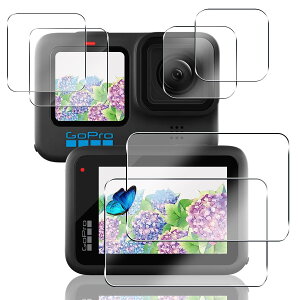 �y���������z�Ή� �K���X�t�B���� + �J�����t�B���� �y�d�x9H�z �C�A�[�� �A�w��h�~ �A�ȒP�\��t�� �T�C�Y�F�Ή� Gopro Hero 11/10/9 Black