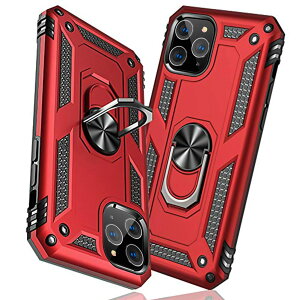 �y���������ziPhone 11 Pro Max �P�[�X �����O �ϏՌ� �Ռ��z�� ���h�~ �S�ʕی� �J�����ی� �X�^���h�t�� TPU+PC�o���p�[ �w��h�~�΍� ��d�\�� 360�x��] �h�o �ԍڃz���_�[�Ή� ���ϖh�~ �ČRMIL