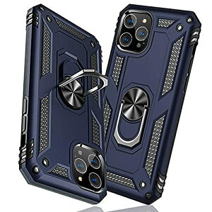 �y���������ziPhone 12/iPhone 12 Pro �P�[�X �����O �ϏՌ� �Ռ��z�� ���h�~ �S�ʕی� �J�����ی� �X�^���h�t�� TPU+PC�o���p�[ �w��h�~�΍� ��d�\�� 360�x��] �h�o �ԍڃz���_�[�Ή� ���ϖh�~ ��