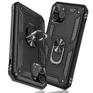 �y���������ziPhone 12/iPhone 12 Pro �P�[�X �����O �ϏՌ� �Ռ��z�� ���h�~ �S�ʕی� �J�����ی� �X�^���h�t�� TPU+PC�o���p�[ �w��h�~�΍� ��d�\�� 360�x��] �h�o �ԍڃz���_�[�Ή� ���ϖh�~ ��