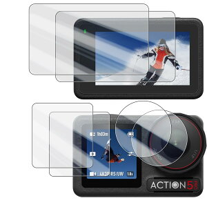 �y���������zWigsii�y6���z �Ή� DJI Osmo Action 5 Pro �p �t���ی�t�B���� �u���C����ʗp2�� + �T�u��ʗp2��+LED�ی�t�B����2���v���{AGC���Ɏq�f�ސ��A�d�x9H�A2.5D���H�A�ɔ��A�����ߗ��A�w��h