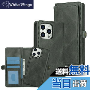 �y���������zfor iPhone 16 Many Card Slots 2in1 Detachable Wallet Case �F�F�O���[���A�T�C�Y�FiPhone 16 Pro Max