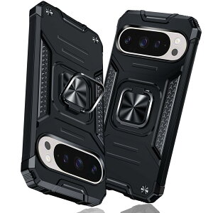 �y���������zGoogle Pixel 9 Pro �p�P�[�X/Google Pixel 9 �p�P�[�X �����O �Ռ��z�� �ϏՌ� TPU+PC�o���p�[ ��d�\�� �ČRMIL�K�i �S�ʕی�J�o�[ ����h�~ �ԍڃz���_�[�Ή� �C�菝�h�~ ����~�� �y�� 