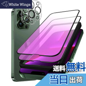 �y���������z�K���X�t�B���� iPhone 13mini �p �y2���Z�b�g�z�S�ʕی� �t�B���� �t���J�o�[ �t����� 5.4�C���`�Ή� �C�A�[�� �\��t���ȒP �F�F�u���[���C�g�J�b�g- 4������A�T�C�Y�FiPhone 13 Pro