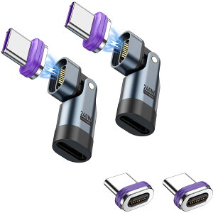 �y���������zxuanli USB C �}�O�l�b�g �A�_�v�^ L���A180°��] �^�C�vc �}�O�l�b�g�A240W PD�}���[�d �}�O�l�b�g�R�l�N�^�A480Mbps �����f�[�^�]�� �}�O�l�b�g�[�q �^�C�vc�AType-C �}�O�l�b�g �A�_�v
