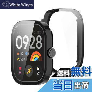�y���������zBUITFOU For Redmi Watch 4 �J�o�[ xiaomi(�V���I�~)Redmi Watch 4 �P�[�X �����^ PC+�K���X�f�� ��̌^ �S�ʕی� �����^ �����ȒP �ϏՌ� �����ߗ� �w��h�~ ���h�~�i�u���b�N�j �F�F�u���b�N