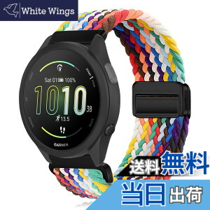 �y���������z[KeeFos] 20mm �o���h Garmin(�K�[�~��) Forerunner 570 42mm/165/245/645/Approach S50/S44/Vivoactive 6/Vivoactive 5/Venu Sq 2/Venu 2 Plus �Ή� �����o���h �i�C�����f�� ���C�o�b�N�� �}�O�l�b�g���o�b�N�� ��