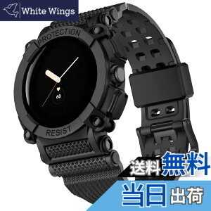 �y���������z[BUITFOU] �R���p�`�u�� Google Pixel Watch 3 �o���h 41mm(2024/2023/2022) Google Pixel Watch 3/2/1 �x���g �J�o�[ �u���J�j�J�����v�o���h �Y�f�@�ە\�� �ϏՌ� PC TPU ��d�\�� ���� �z�� �ϋv�� ��