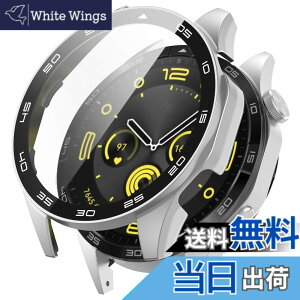 �y���������zBUITFOU HUAWEI WATCH GT 4 �J�o�[ �P�[�X �����^ PC+�K���X�f�� ��̌^ �S�ʕی� �����ȒP �ϏՌ� �����ߗ� �w��h�~ ���h�~�i�u���b�N�j �F�F�V���o�[