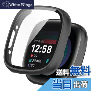 �y���������zKANOYO �Ή� Fitbit Sense 2/Versa 4 �P�[�X Fitbit sense2/Versa 4 �J�o�[ �[�d�Ή� �S�ʕی� PC�f��+�����K���X�t�B���� ��̌^ �ی�P�[�X �E���ȒP �ϏՌ� �w��h�~ ���h�~ �L�Y�h�~(�u���b