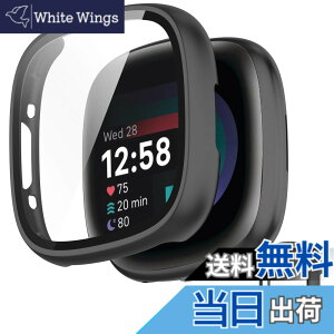 �y���������zINIAYOH For Fitbit Sense 2/Versa 4 �J�o�[ Fitbit Sense 2/Versa 4 �ی�P�[�X �����K���X�t�B����+���ϏՌ�PC�t���[�� ���˒ጸ �w��h�~ �y�ʃX�����݌v �F�F�u���b�N�A�T�C�Y�FSense 2/Versa 4