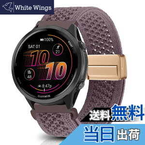 �y���������z[KeeFos] 22mm �o���h Garmin(�K�[�~��) Venu 4 45mm/Venu 3 45mm/2/Forerunner 570 47mm/265/255/Vivoactive 4/Active�Ή� �����o���h �i�C�����f�� ���C�o�b�N�� �}�O�l�b�g���o�b�N�� �ւ��x���g �҂ݕ� 