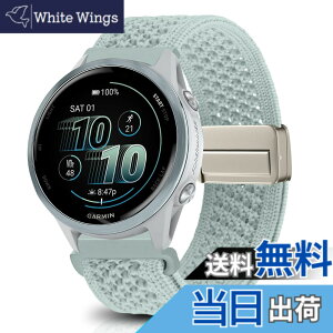 �y���������z[KeeFos] 20mm �o���h Garmin(�K�[�~��) Forerunner 570 42mm/165/245/645/Approach S50/S44/Vivoactive 6/Vivoactive 5/Venu Sq 2/Venu 2 Plus �Ή� �����o���h �i�C�����f�� ���C�o�b�N�� �}�O�l�b�g���o�b�N�� ��