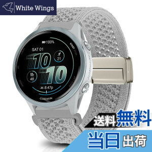 �y���������z[KeeFos] 20mm �o���h Garmin(�K�[�~��) Forerunner 570 42mm/165/245/645/Approach S50/S44/Vivoactive 6/Vivoactive 5/Venu Sq 2/Venu 2 Plus �Ή� �����o���h �i�C�����f�� ���C�o�b�N�� �}�O�l�b�g���o�b�N�� ��