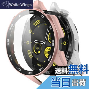 �y���������zINIAYOH For HUAWEI WATCH GT 4 46mm �J�o�[ �t�@�[�E�F WATCH GT 4 46mm �ی�P�[�X �����K���X�t�B����+���ϏՌ�PC�t���[�� ���˒ጸ �w��h�~ �y�ʃX�����݌v �F�F���[�Y�S�[���h�A�T�C�Y�F