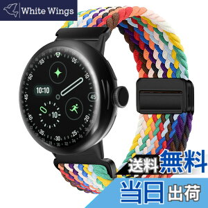 �y���������z[KeeFos] �o���h Google Pixel Watch 4 41mm 2025/Google Pixel Watch 3 41mm/2/1 �Ή� �����o���h �i�C���� �ґg �X�g���b�v ���C�o�b�N���t�� �}�O�l�b�g���o�b�N�� �ւ��x���g �ʋC�� �L�k�� �X�|